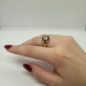 Vip Takı Lacivert Yıldızlı Yüzük