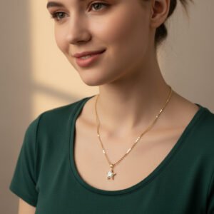 Stainless Steel İnce Ezme Yıldız Kolye