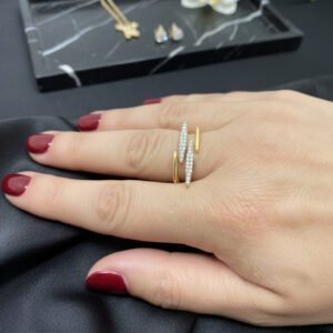 Vip Takı Geometrik Şekilli Yüzük