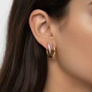 Vip Takı 2li Zirkon Taşlı Küpe