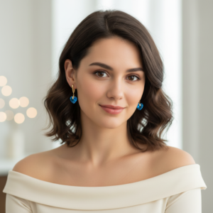 Xuping Mavi Kalpli Küpe