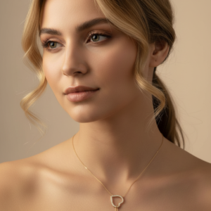 Kalpli Uzun Sarkıtlı Kolye