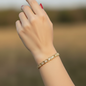 Geometrik Zirkon Bileklik