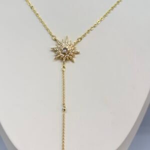 Yıldızlı 2 Sarkıtlı Uçlu Kolye