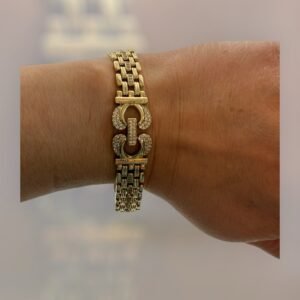 Saat Kordonlu Taşlı Bileklik