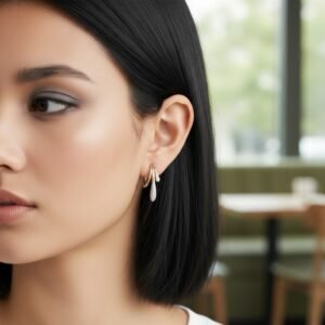 3’lü Ortası Zirkon Küpe